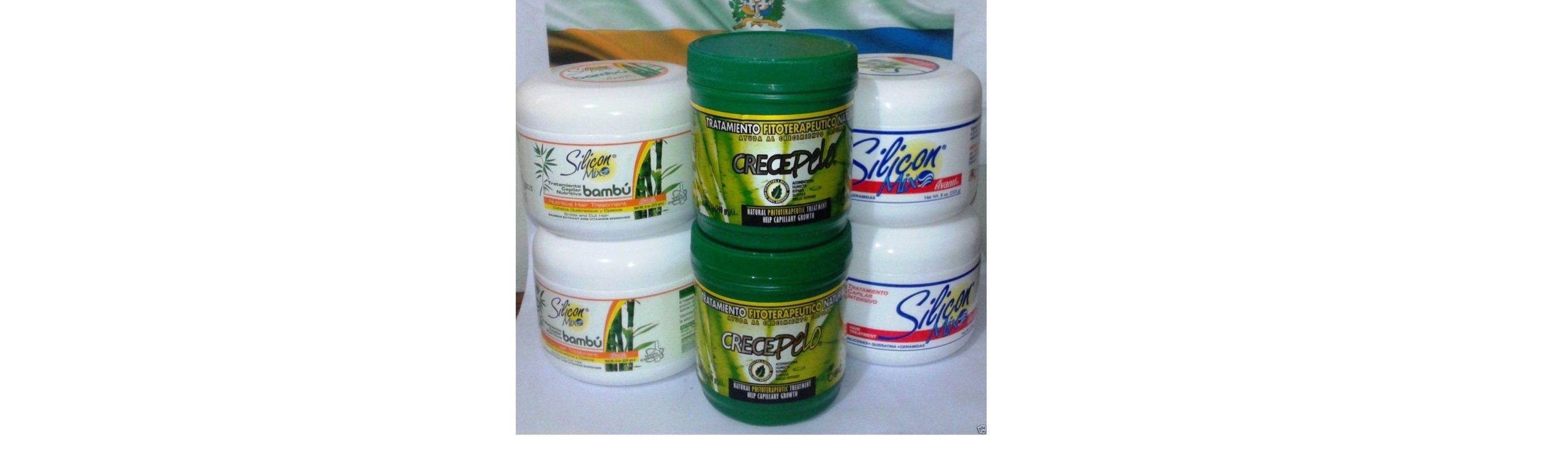 6 Units 2 Silicon Mix + 2 Bambu + 2 Crece Pelo 8 oz Combo Hair Treatment