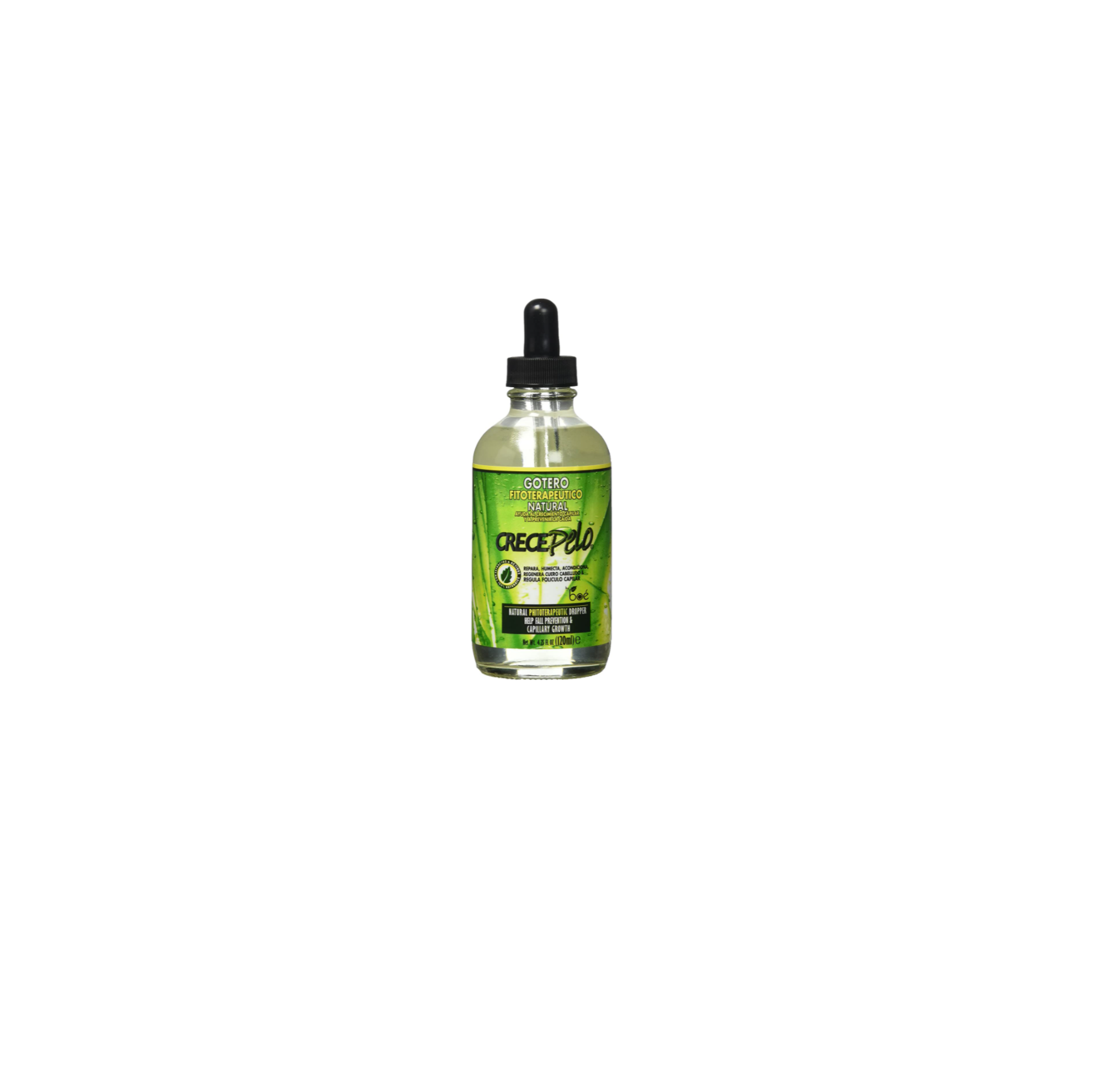 Crece Pelo Boe Gotero Hair Dropper 120 ml 4.5 oz Maximun Hair Growth Liquid Mix