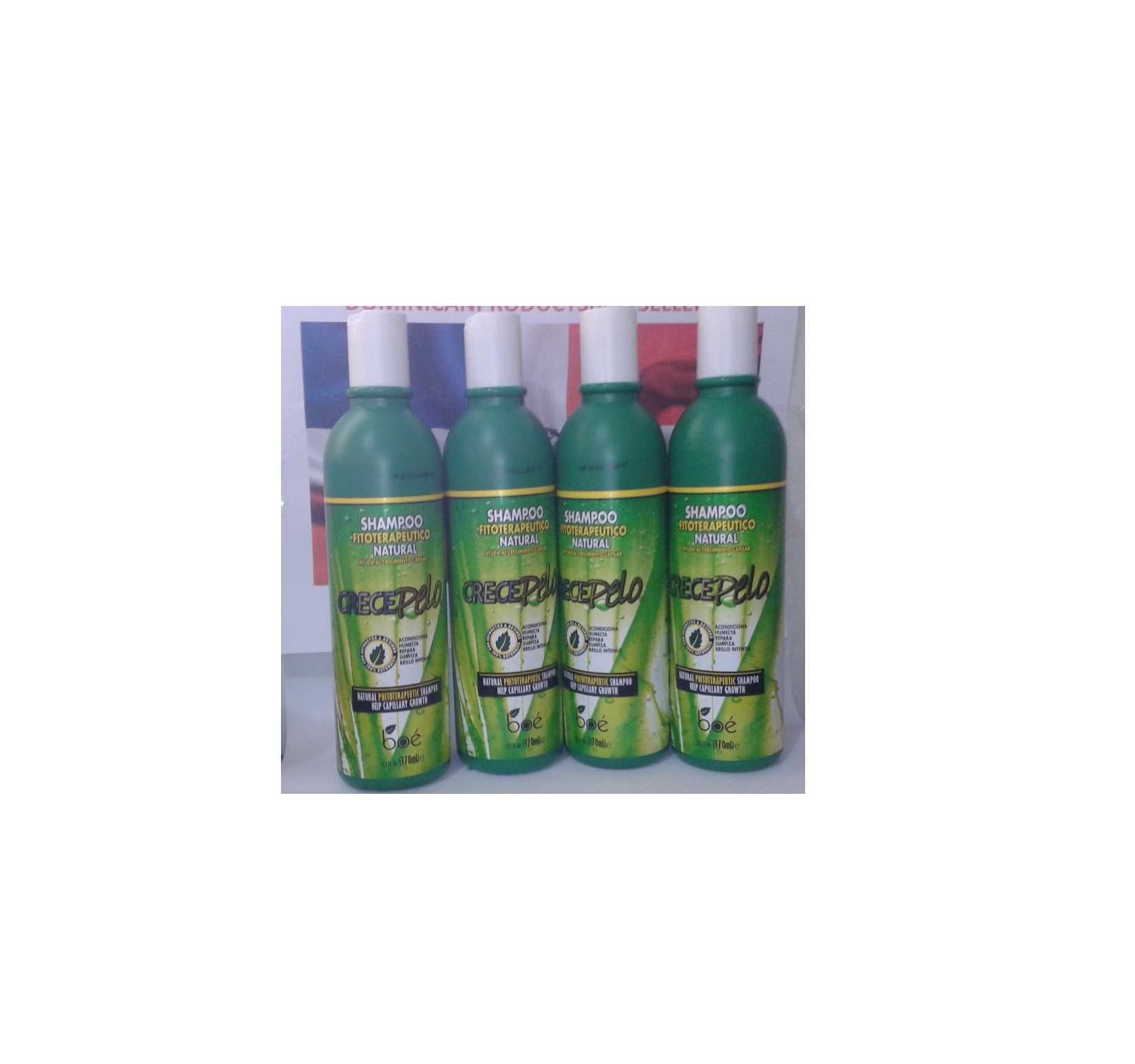 Crece Pelo Boe Shampoo 4 Pack 13.2 oz Hair Growth Wholesale Combo