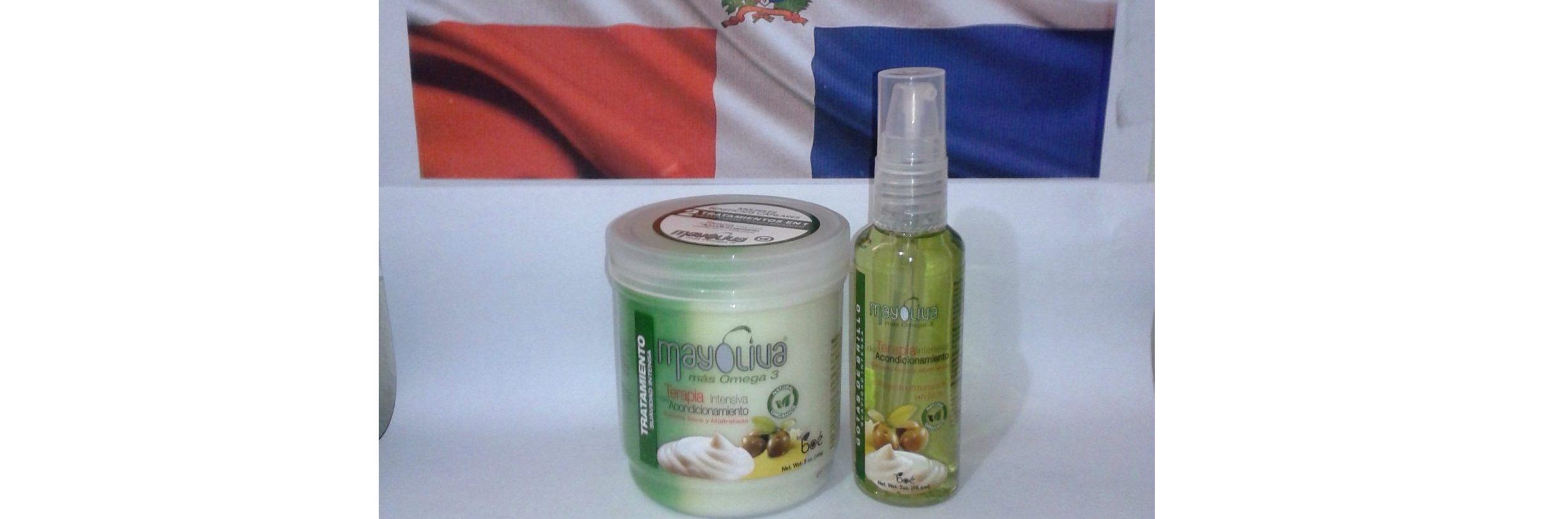 Mayoliva Boe Hair Treatment omega 3 8 oz + shine drops 4 oz intense conditioning