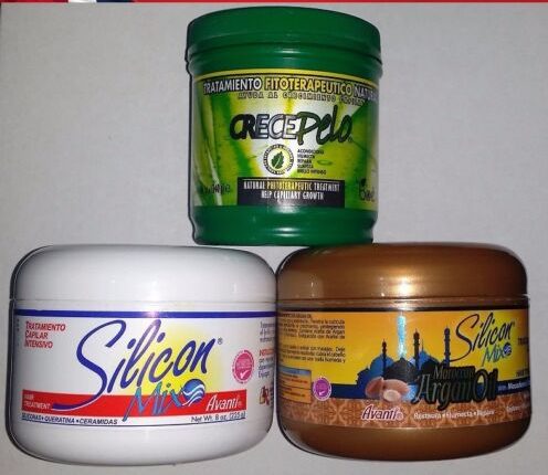 3 Units 1 Silicon Mix +1 Bambu + Crece Pelo 8 oz Hair Treatment Growth Combo