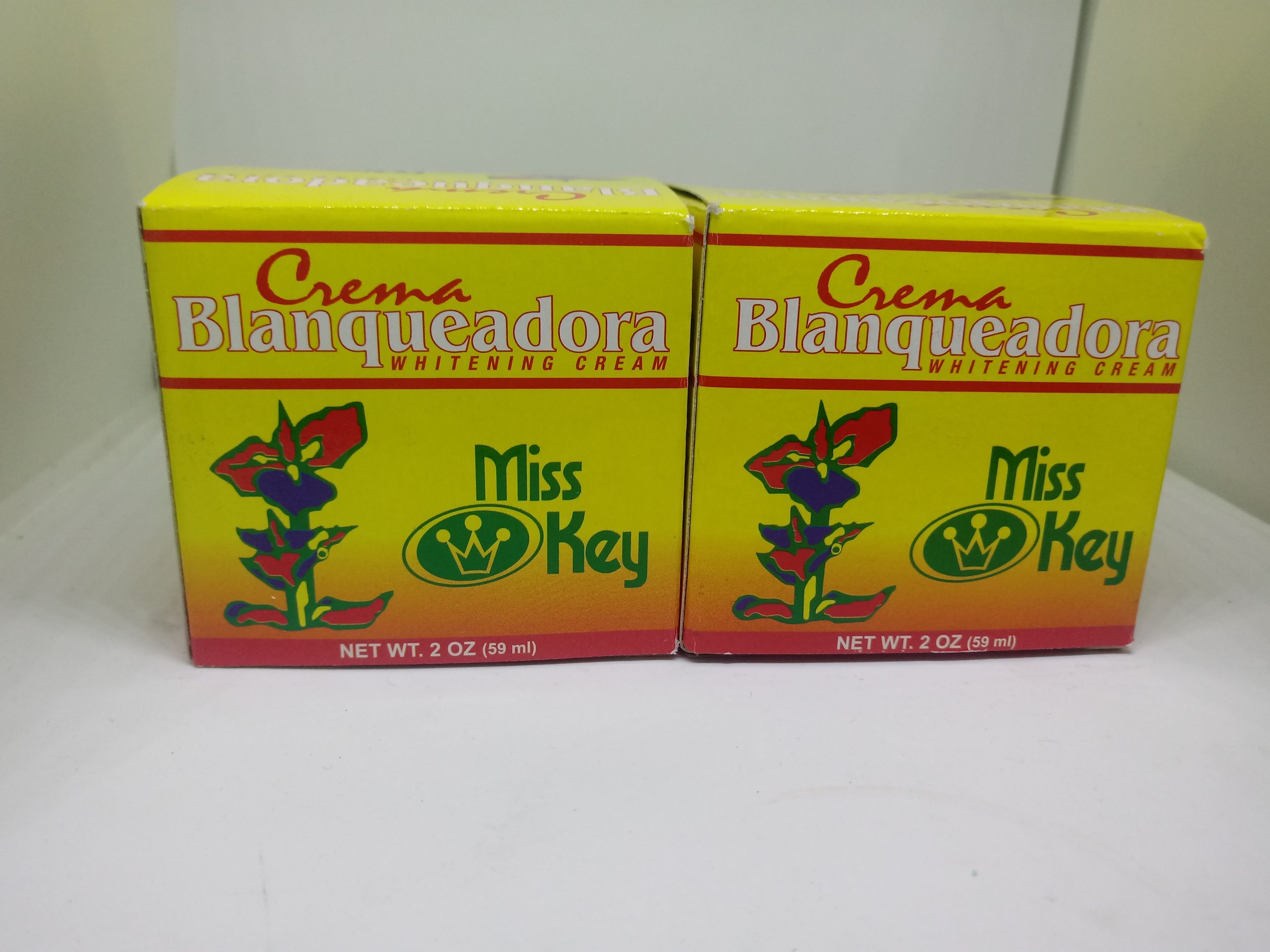 2x MISS KEY WHITENING CREAM 2 oz 112 g CREMA BLANQUEADORA DOMINICAN PRODUCT SPOT