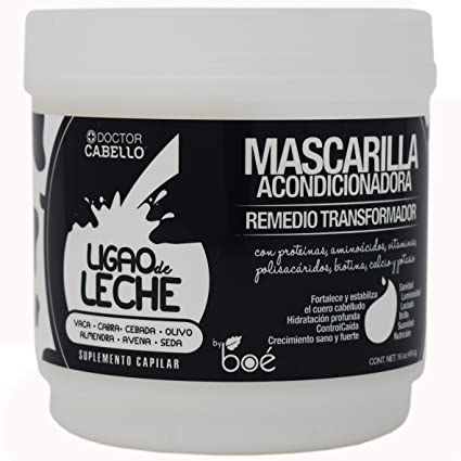 BOE LIGAO LECHE HAIR TREATMENT 8 OZ  COW GOAT SILK OAT ALMOND OLIVE BARLEY MILK