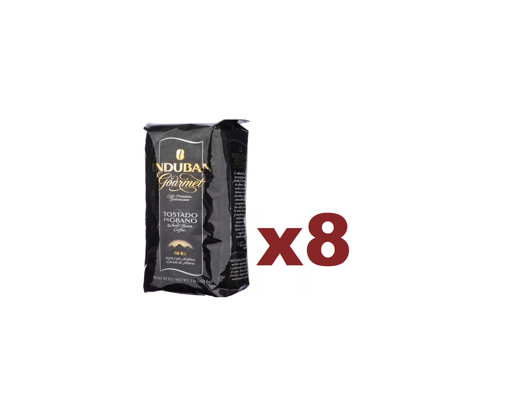 8 pound CAFE Santo Domingo induban gourmet roasted whole bean coffee 100% EUROPE