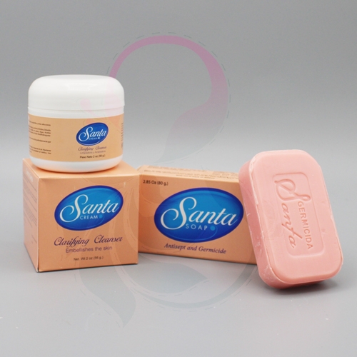 CREAM SANTA CLEANSING AND LIGHTENING 2 OZ/56 GRAMS / CREMA SANTA + SOAP