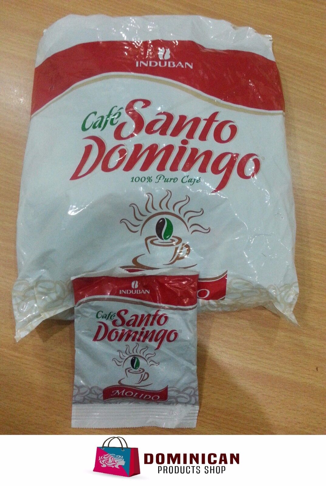 CAFE SANTO DOMINGO THE BEST DOMINICAN GROUNDED COFFEE 12 SACHETS ENVELOPES