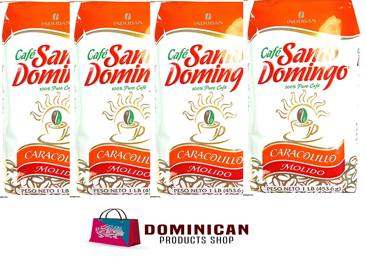 4 pound CAFE Santo Domingo CARACOLILLO grounded best dominican coffee 100% EUROP