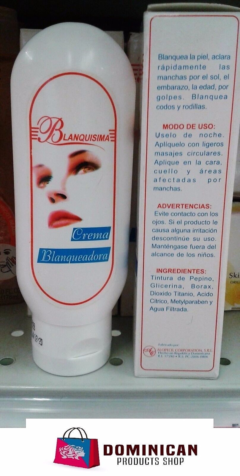 CREMA BLANQUEADORA BLANQUISIMA 4 OZ WHITENING CREAM DOMINICAN PRODUCT DARK SPOT
