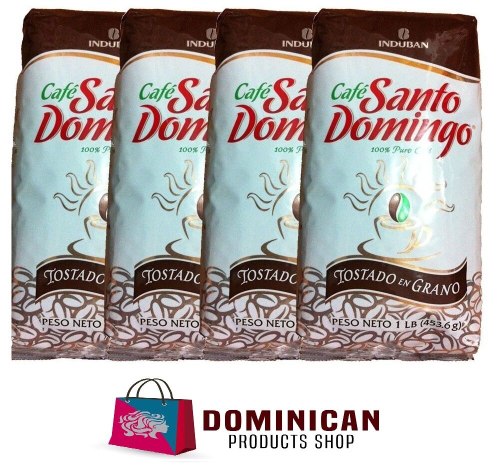 4 pound CAFE Santo Domingo toasted whole bean best Dominican coffee 100%  EUROP