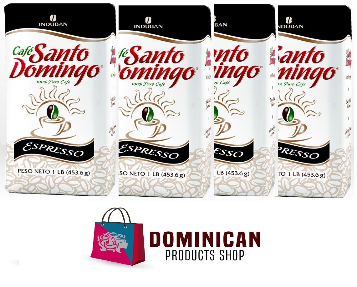 4 pound CAFE Santo Domingo ESPRESSO grounded best dominican coffee 100% EUROPE