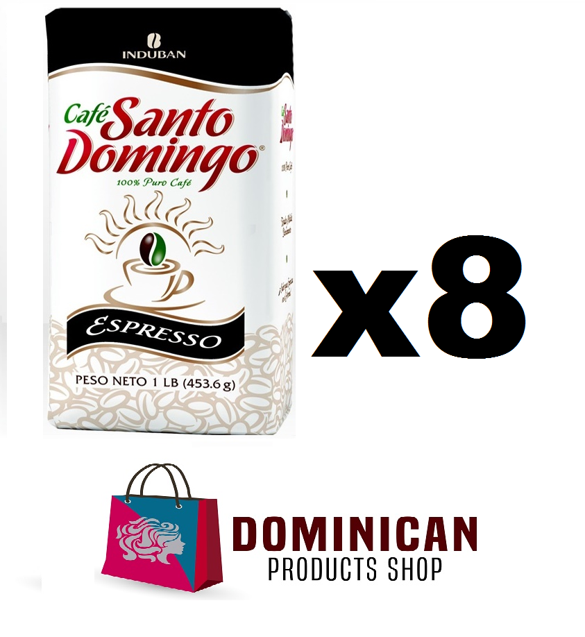 8 pound CAFE Santo Domingo ESPRESSO grounded best dominican coffee 100% EUROPE