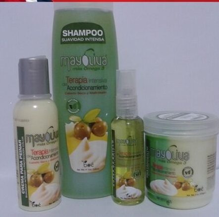 Mayoliva Boe Combo Shampoo Hair Treatment 8 oz Leave In Shine Drops Nourishing