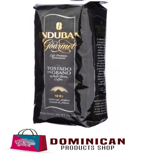 CAFE SANTO DOMINGO INDUBAN GOURMET DOMINICAN WHOLE BEAN COFFEE 1 POUNDS 454 GRAM