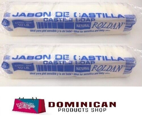 2 BAR 1/2 POUND Roldan Dominican Jabon Castilla Castile Soap sensitive baby SKIN