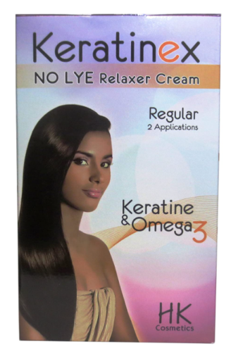 Keratinex No-Lye Relaxer Kit Keratin & Omega 3 REGULAR 2 app Brasil Japan Europe