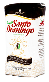 CAFE SANTO DOMINGO DOMINICAN WHOLE BEAN COFFEE 1 POUNDS 454 GRAMS BAG