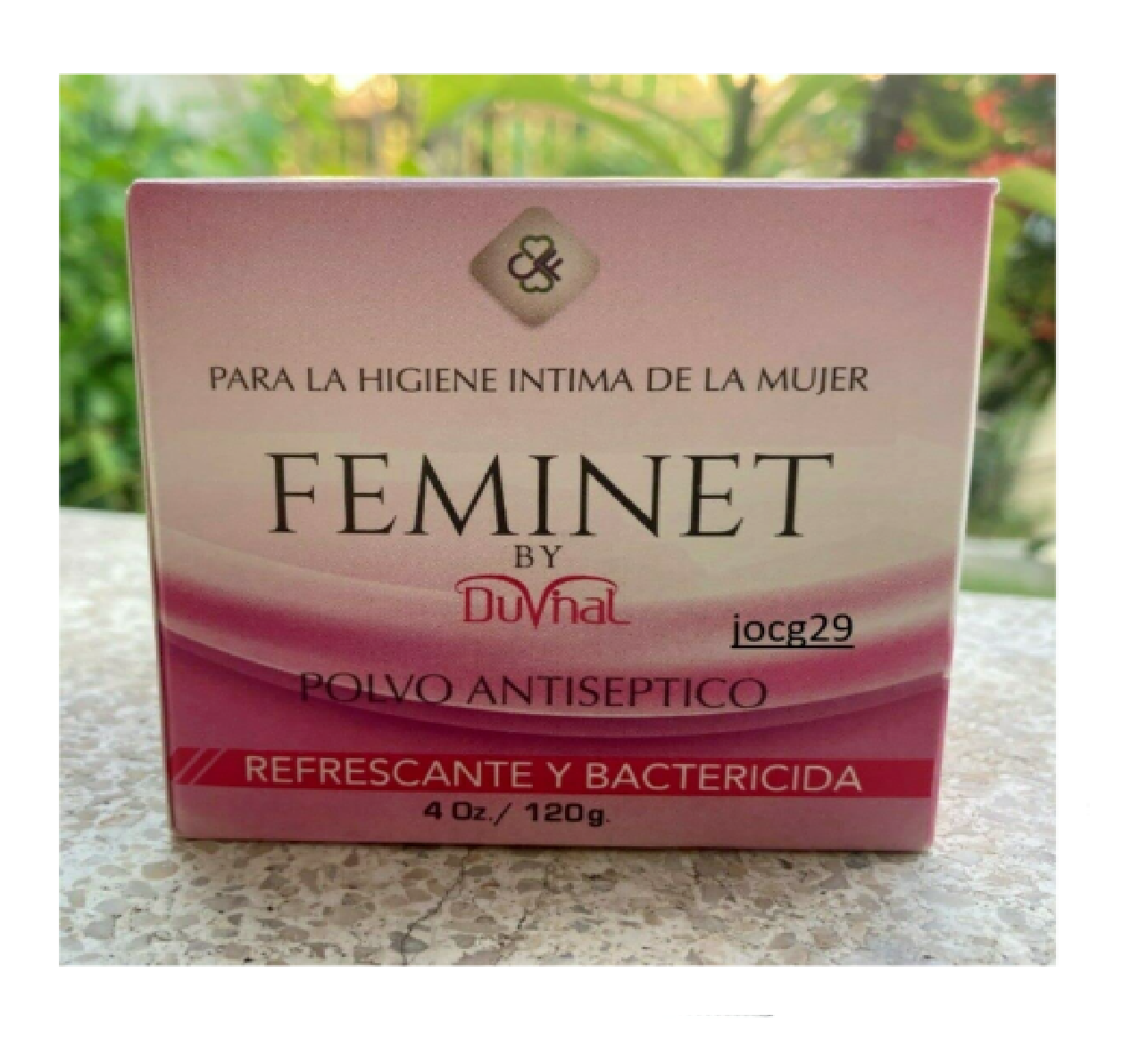 Feminet by duvinal, polvo Antiséptico refrescante y bactericida, 4 OZ