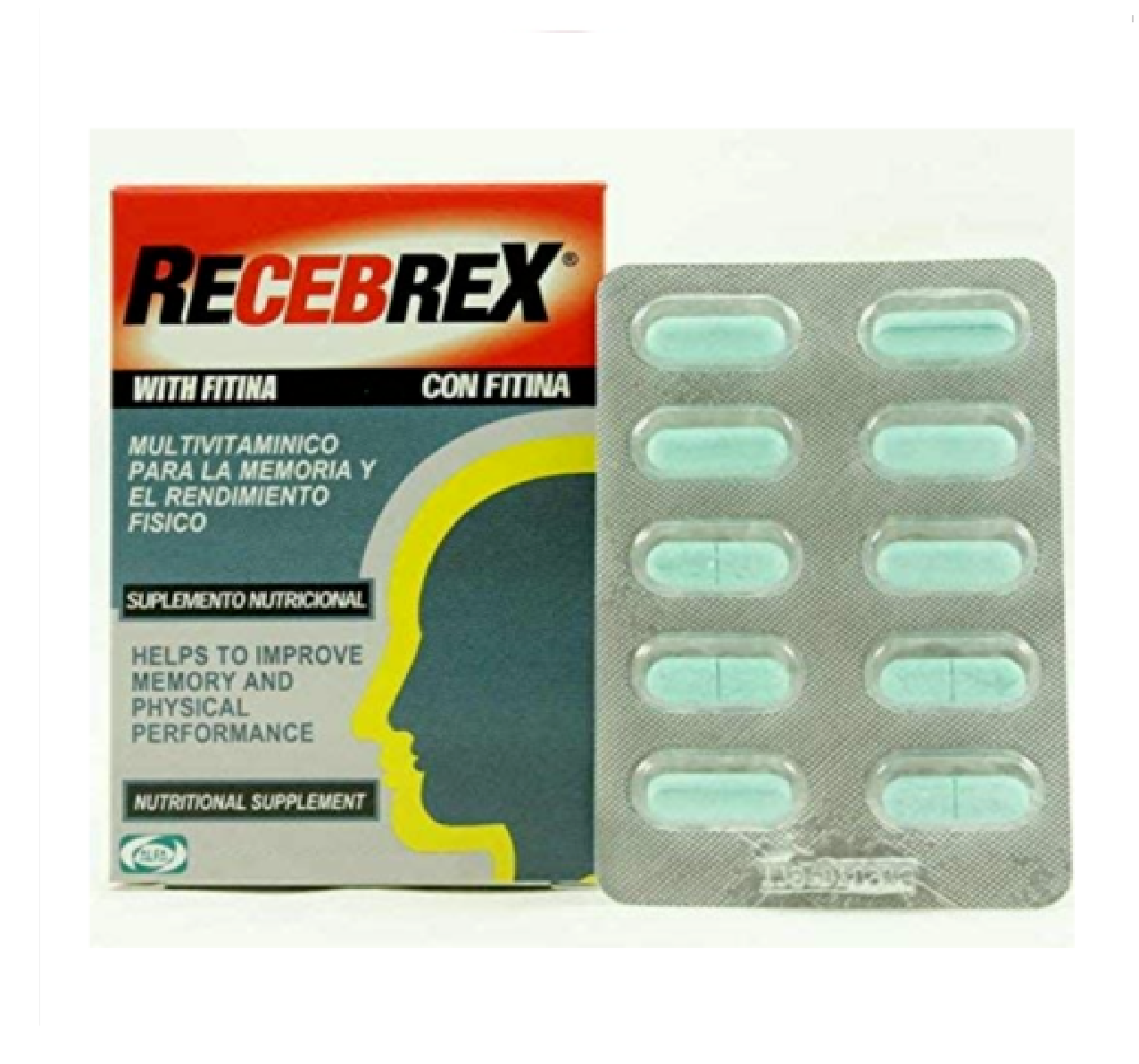 Recebrex (20 tabletas) Multivitaminico para la memoria y rendimiento