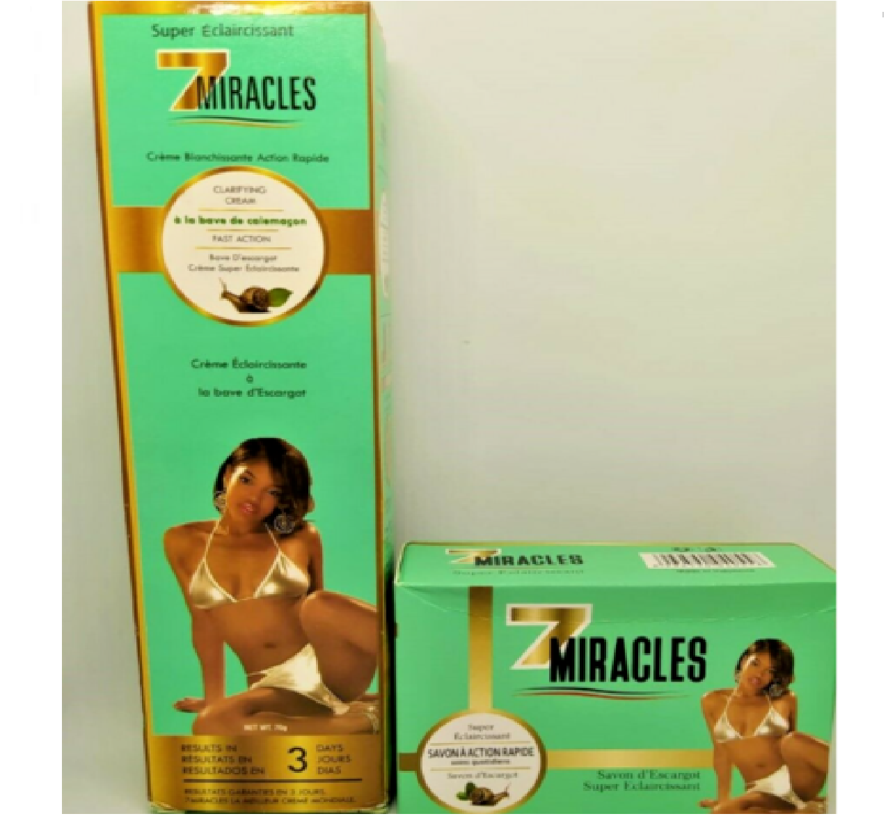 Aligeramiento Crema Blanqueadora 7 Milagros 70g Baba de Caracol + Kg 60 gramos