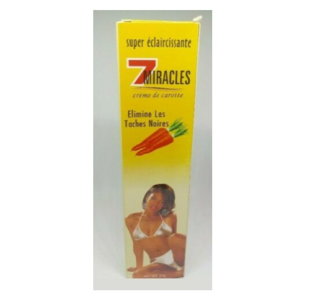 7 Milagros Zanahoria Crema Aclarante 57g Crema Blanqueadora eliminar manchas negras