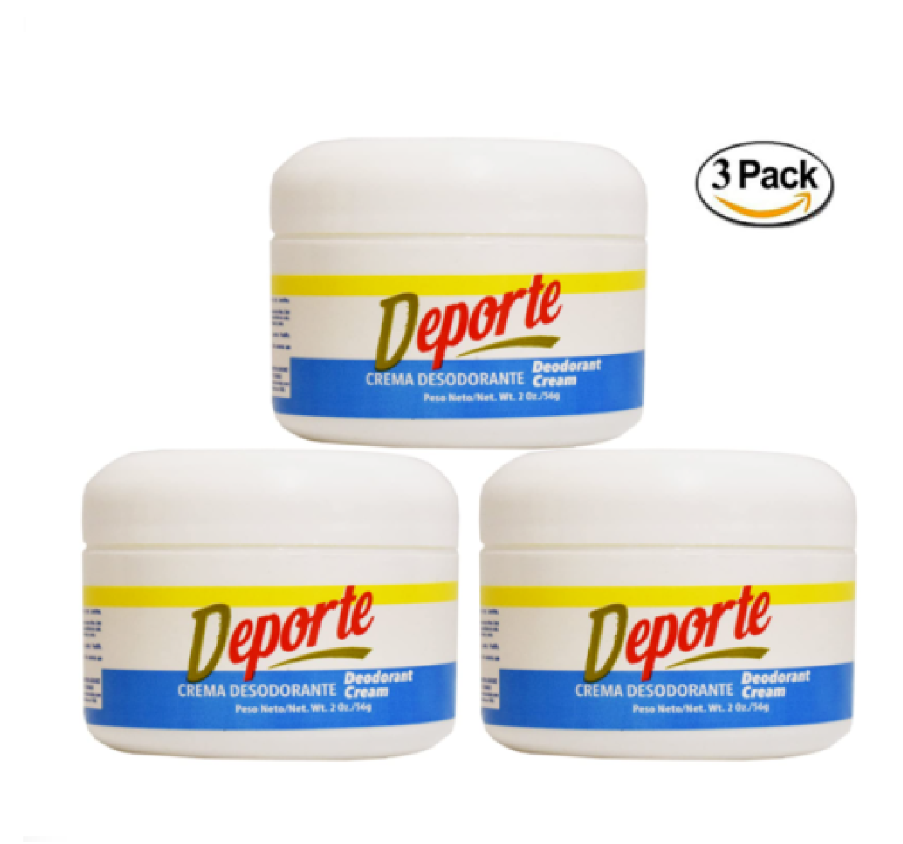 Deporte Crema Desodorante 2oz 3 piezas