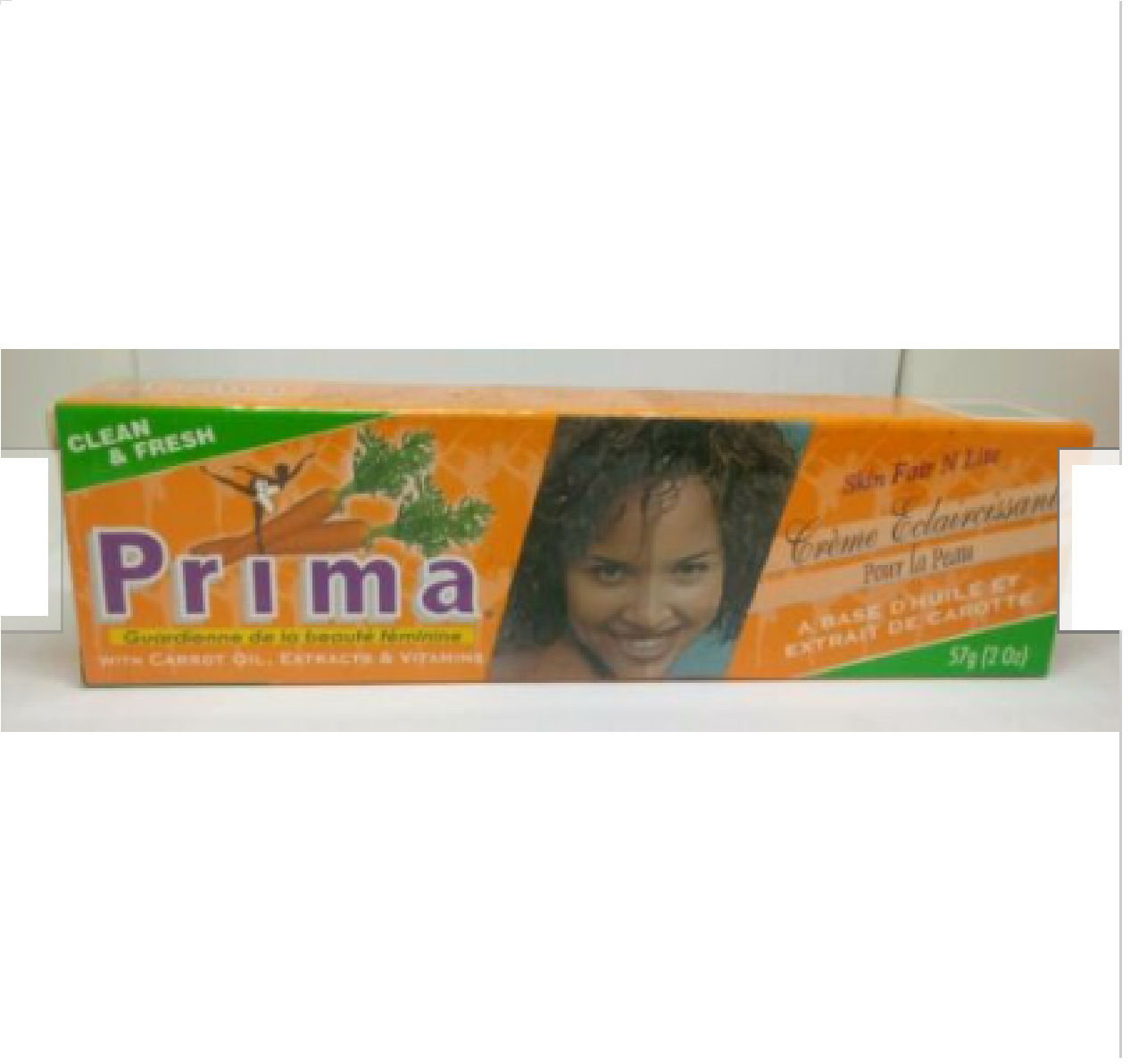 Prima Zanahoria Crema Aclarante 57g Crema Blanqueadora eliminar manchas negras
