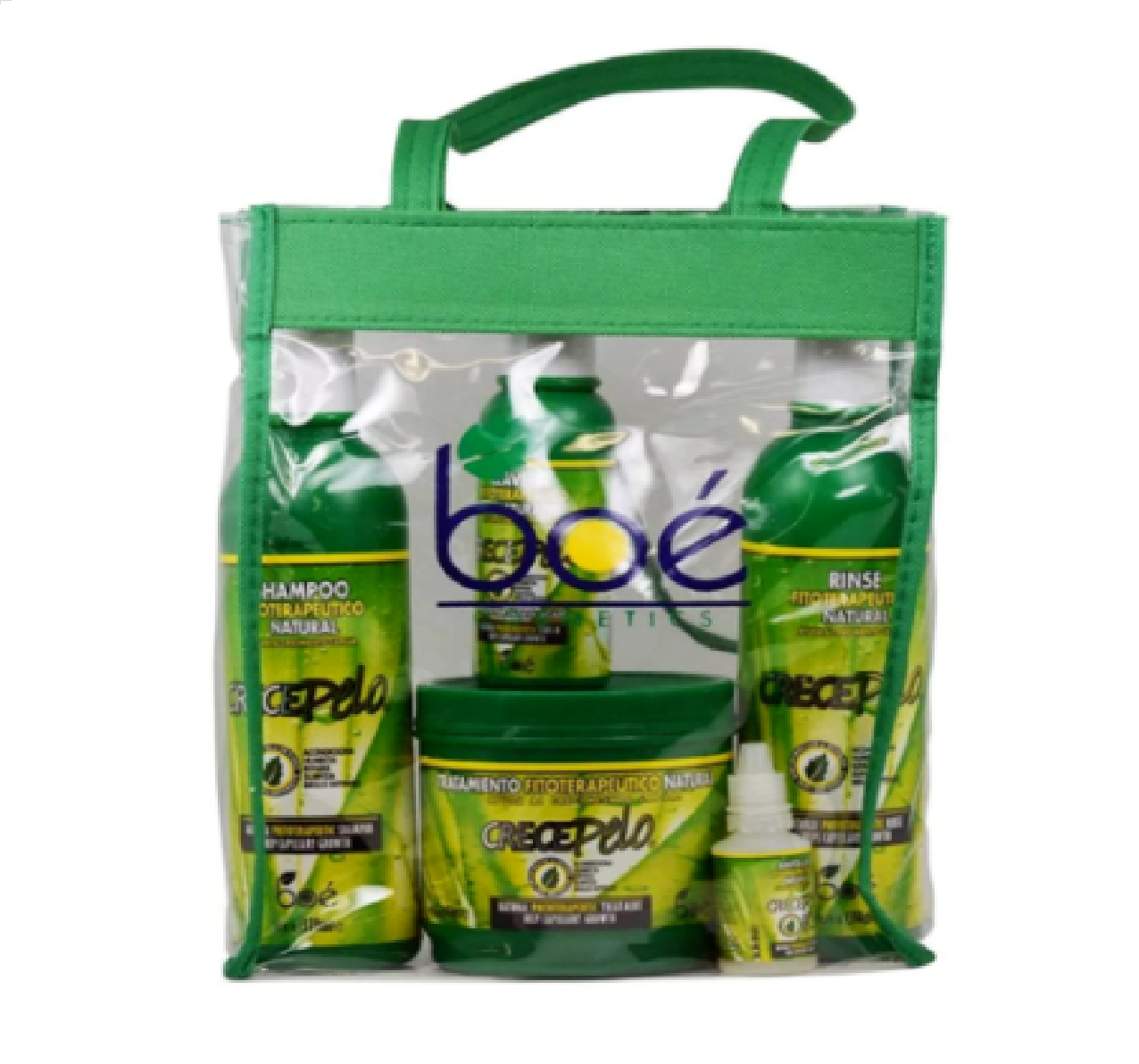 BOE Crece Pelo 5 Pack Combo Set Con Bolso De Mano