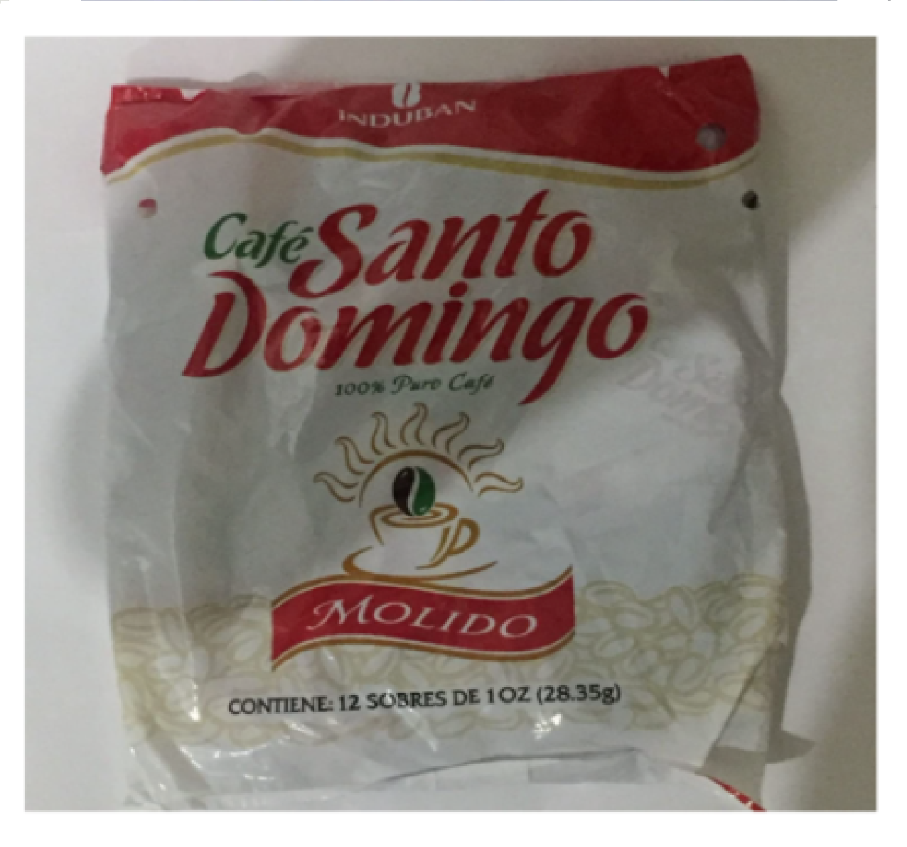 Cafe Santo Domingo 100% puro Cafe 1 Paquete de 12 unidades