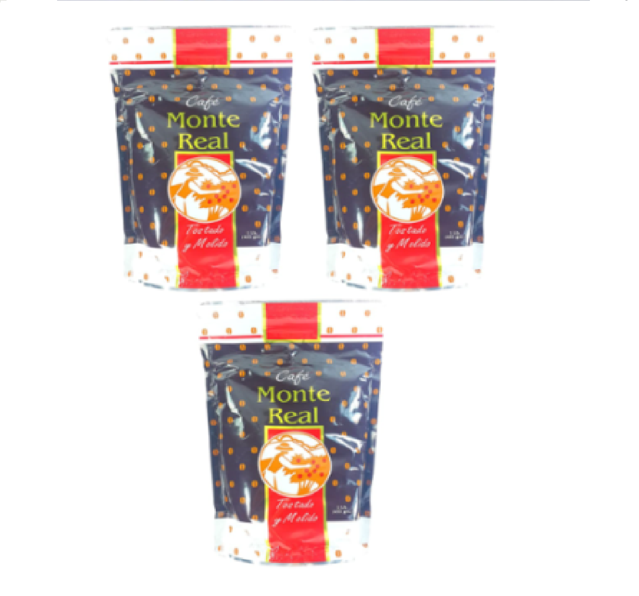 Monte Real Molido Dominicano Café 3 Bolsas / Libras Pack