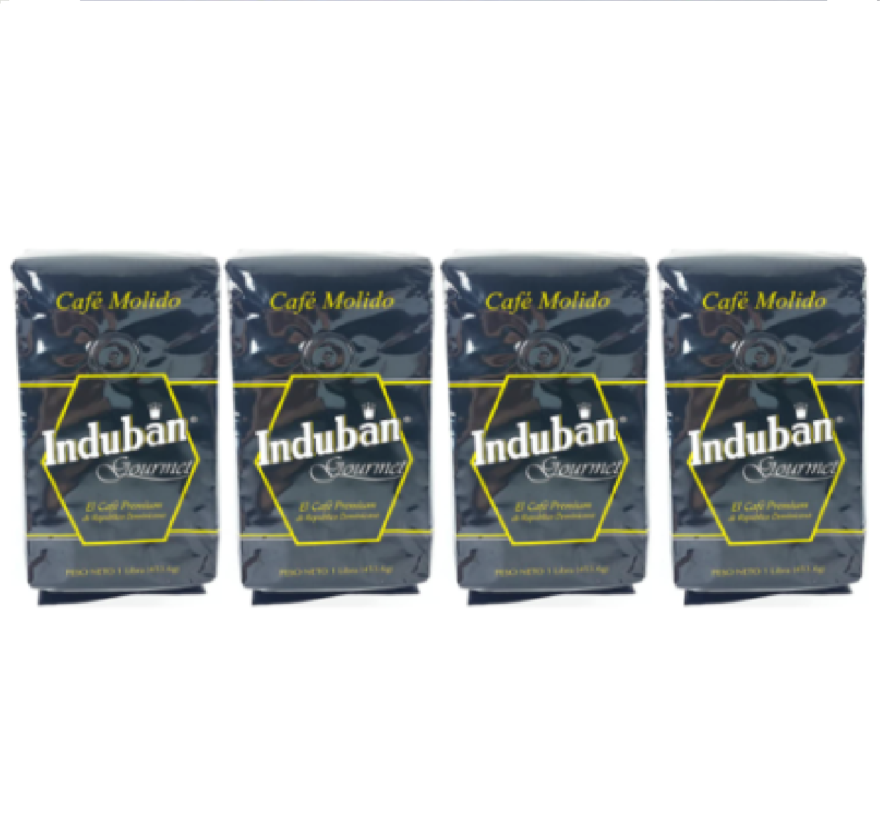 Nuevo Induban Gourmet Molido Dominicano versión de café 4 Bolsas/libras internacionales