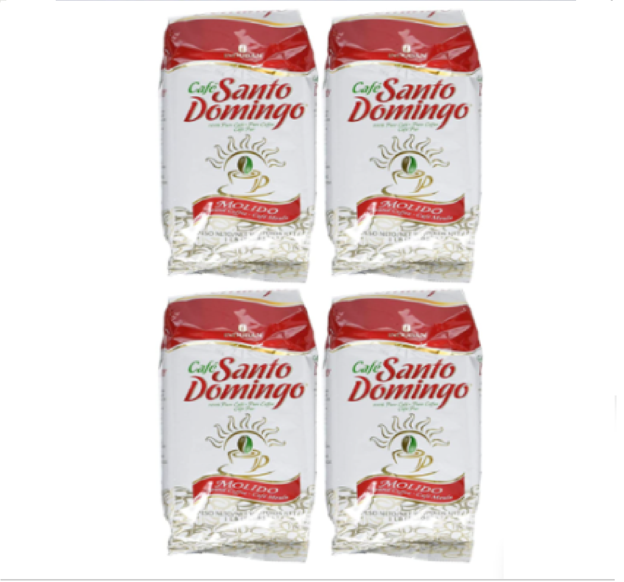 Cafe Molido Santo Domingo café 1 libras - 2 Pack Conjunto de 4