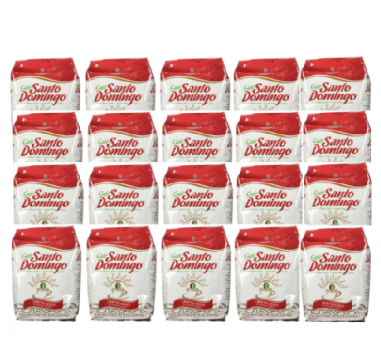 Santo Domingo 100% puro café molido Dominicana 20 bolsas 8oz/1 Case - 160 OZ