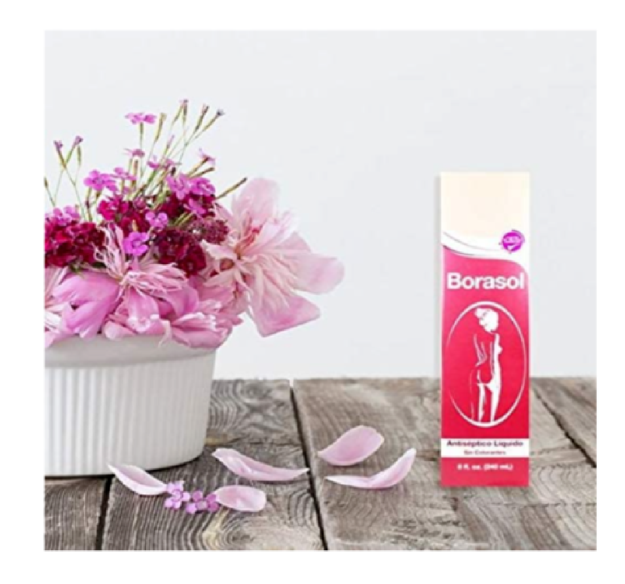 Borasol líquido antiséptico, sin colorear añadido 8 fl.oz.240ml